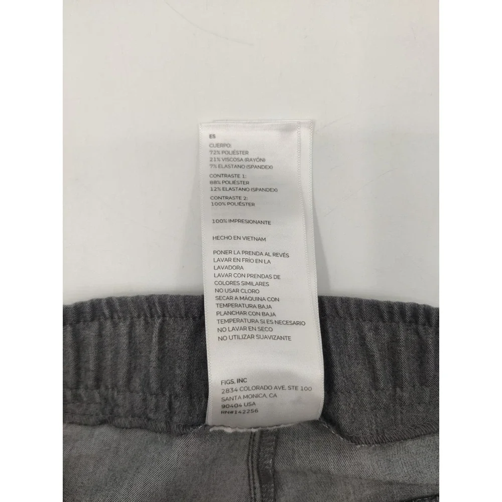 FIGS Tansen Jogger Scrub Pants Men's Medium Graphite Gray Drawstring